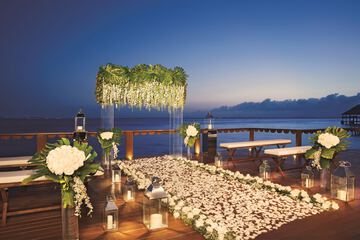 Outdoor wedding area