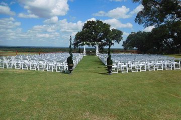 Outdoor wedding area