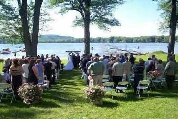 Outdoor wedding area