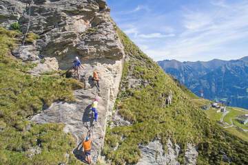 Outdoor rock climbing
