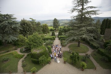 Outdoor wedding area