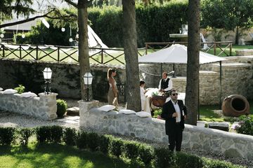 Outdoor wedding area