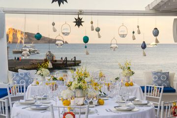 Outdoor wedding area