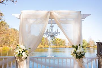 Outdoor wedding area