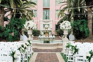Outdoor wedding area