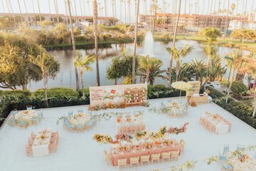 Outdoor banquet area