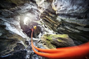 Outdoor rock climbing