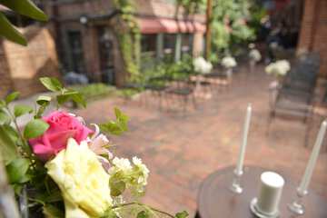 Outdoor wedding area
