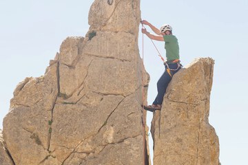 Outdoor rock climbing