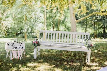 Outdoor wedding area
