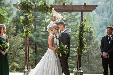 Outdoor wedding area