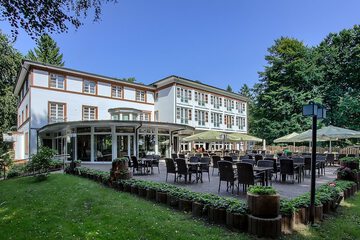 Outdoor banquet area