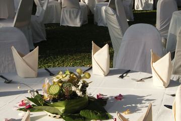 Outdoor banquet area