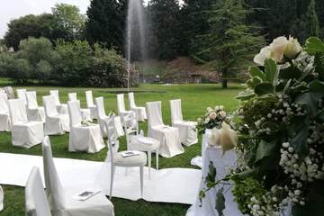 Outdoor wedding area