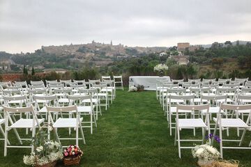 Outdoor wedding area