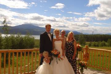 Outdoor wedding area