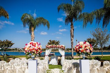 Outdoor wedding area