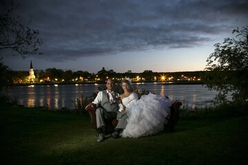 Outdoor wedding area