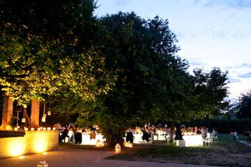 Outdoor wedding area