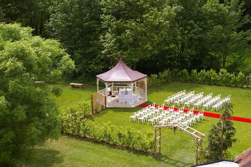 Outdoor wedding area