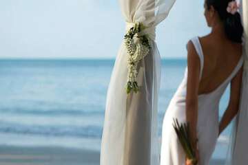 Outdoor wedding area