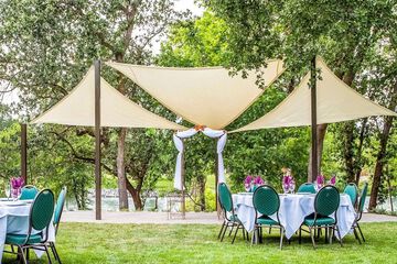 Outdoor banquet area