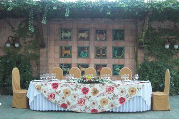 Outdoor banquet area
