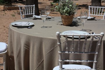 Outdoor banquet area