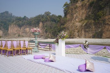 Outdoor banquet area