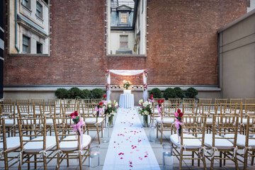 Outdoor wedding area
