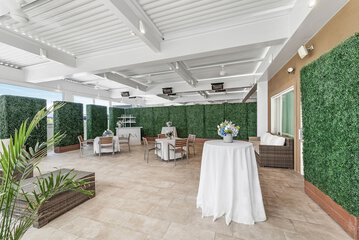 Outdoor wedding area