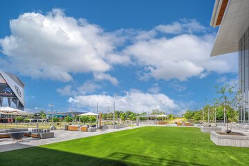 Outdoor banquet area