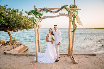 Outdoor wedding area