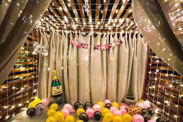 Outdoor wedding area