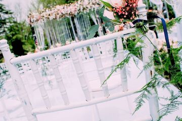 Outdoor wedding area