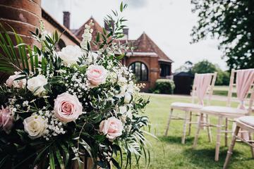 Outdoor wedding area