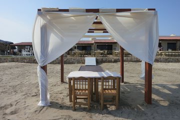 Outdoor wedding area