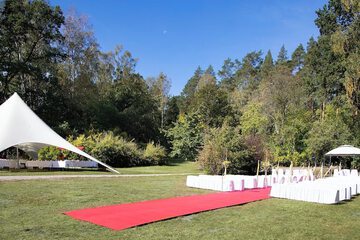 Outdoor wedding area
