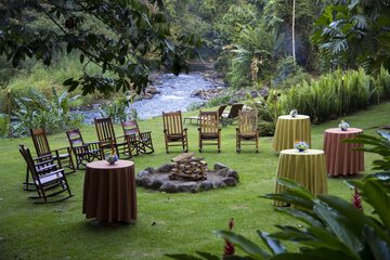 Outdoor wedding area