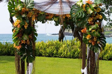 Outdoor wedding area