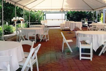 Outdoor wedding area