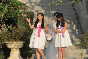 Outdoor wedding area