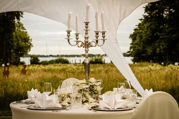 Outdoor wedding area