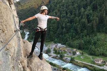 Outdoor rock climbing