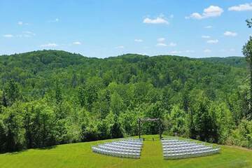 Outdoor wedding area