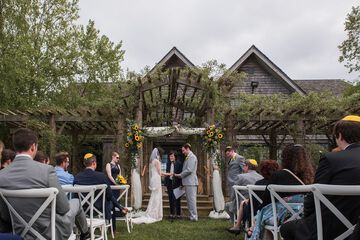 Outdoor wedding area