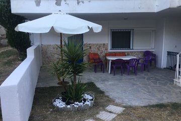 Outdoor banquet area