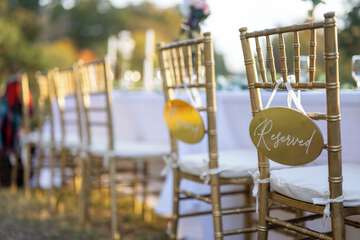 Outdoor wedding area