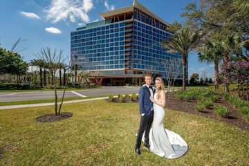 Outdoor wedding area
