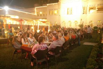 Outdoor banquet area